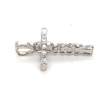 18CT WHITE GOLD DIAMOND CROSS PENDANT VALUED @ $1899