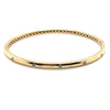 10CT YELLOW GOLD OVAL HINGED DIAMOND BANGLE VALUED @ $2299