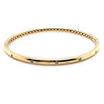 10CT YELLOW GOLD OVAL HINGED DIAMOND BANGLE VALUED @ $2299