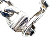 SILVER 57CM SOLID DIAMOND CUT CURB LINK CHAIN