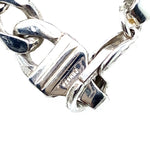 SILVER 57CM SOLID DIAMOND CUT CURB LINK CHAIN