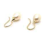 9CT YELLOW GOLD CULTURED PEARLS IN DROP STYLE EARRINGS