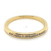 9CT YELLOW GOLD 13 CHANNEL SET DIAMONDS DRESS RING