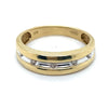 9CT YELLOW GOLD THICKENED TOP MENS DIAMOND DRESS RING VALUED @ $999