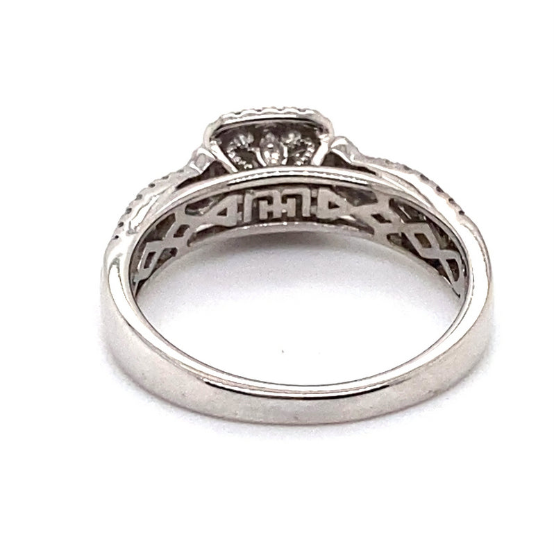 10CT WHITE GOLD FLOW UP STYLE DIAMOND DRESS RING VALUED @ $2599