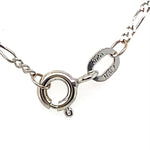 9CT WHITE GOLD 46CM 3+1 FIGARO LINK CHAIN