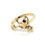 9CT YELLOW GOLD FROG SHAPED RING