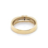 9CT YELLOW GOLD DIAMONDS CHANNEL SET IN THICKENED TOP MENS DRESS RING