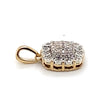 9CT YELLOW & WHITE GOLD DIAMONDS SET IN CLUSTER PENDANT