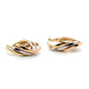9CT MUTLI TONE GOLD TWIST EARRINGS