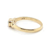 9CT YELLOW GOLD CUBIC ZIRCONIA BEZEL SET WITH CUFF SHOULDERS DRESS RING