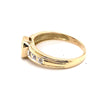 9CT YELLOW GOLD SAPPHIRE & DIAMOND DRESS RING