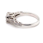 18CT WHITE GOLD ROLLING SHOULDER DIAMOND DRESS RING VALUED @ $2799