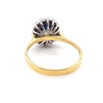 18CT YELLOW & WHITE GOLD SAPPHIRE & DIAMOND DRESS RING VALUED @ $7299