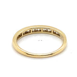 14CT YELLOW GOLD CHANNEL SET DIAMOND DRESS RING