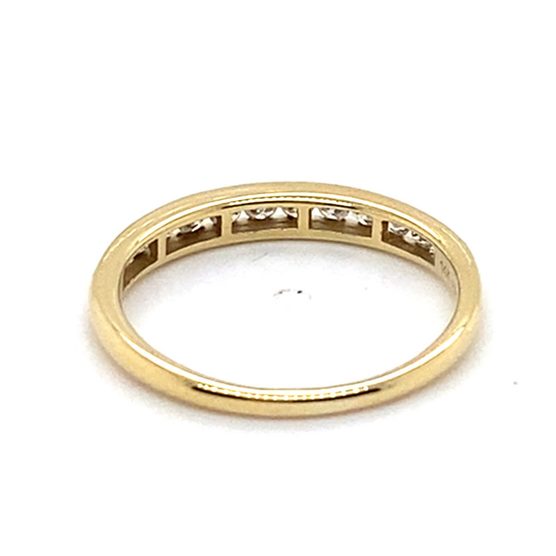 14CT YELLOW GOLD CHANNEL SET DIAMOND DRESS RING