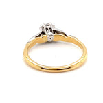 18CT YELLOW & WHITE GOLD FLOW UP STYLE DIAMOND DRESS RING VALUED @ $1899