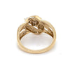 9CT YELLOW & WHITE GOLD SPLIT SHOULDER DIAMOND DRESS RING