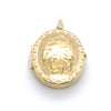 9CT YELLOW GOLD PATTERNED LOCKET PENDANT