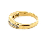 18CT YELLOW GOLD CHANNEL SET DIAMOND DRESS RING VALUED @ $3599