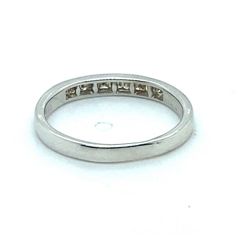 9CT WHITE GOLD CHANNEL SET DIAMOND DRESS RING