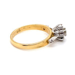 18CT YELLOW GOLD & PLATINUM DIAMOND DRESS RING VALUED @ $2099