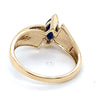 9CT YELLOW GOLD MARQUISE CUT SAPPHIRE & DIAMOND DRESS RING