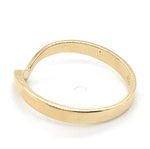 18CT YELLOW GOLD V SHAPED DRESS RING