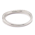 18CT WHITE GOLD FITTED THICKENED TOP STYLE DRESS RING VALUED @ $1799