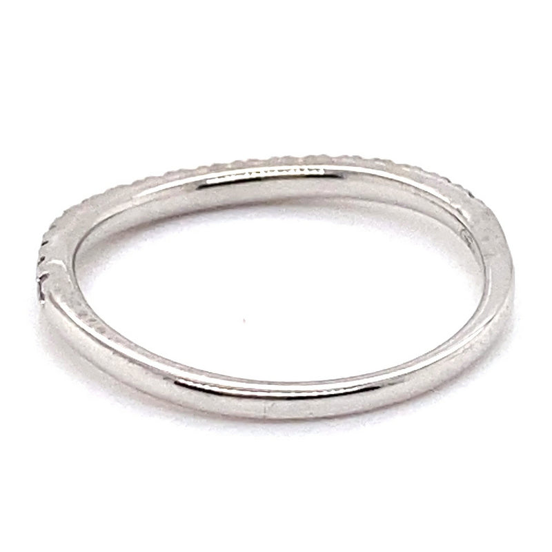 18CT WHITE GOLD FITTED THICKENED TOP STYLE DRESS RING VALUED @ $1799