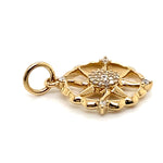 10CT YELLOW GOLD DIAMONDS SET IN SUN PENDANT