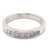 18CT WHITE GOLD CHANNEL SET DIAMOND DRESS RING VALUED @ $3699