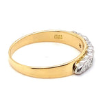 9CT YELLOW & WHITE GOLD DIAMOND DRESS RING