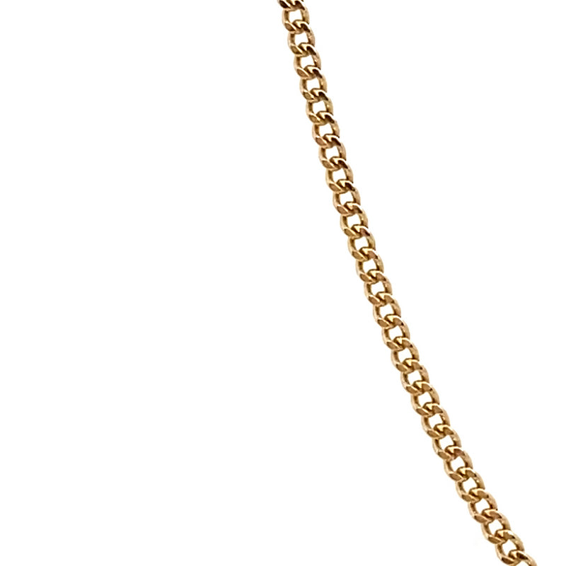 9CT YELLOW GOLD 61CM FINE CURB LINK CHAIN