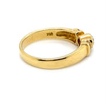 18CT YELLOW GOLD THICKENED TOP DIAMOND DRESS RING VALUED @ $2299
