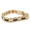 10CT YELLOW GOLD 22CM GATE STYLE DIAMOND BRACELET VALUED @ $5199