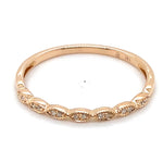 14CT ROSE GOLD DIAMONDS SET IN MARQUISE SHAPED SETTING DRESS RING