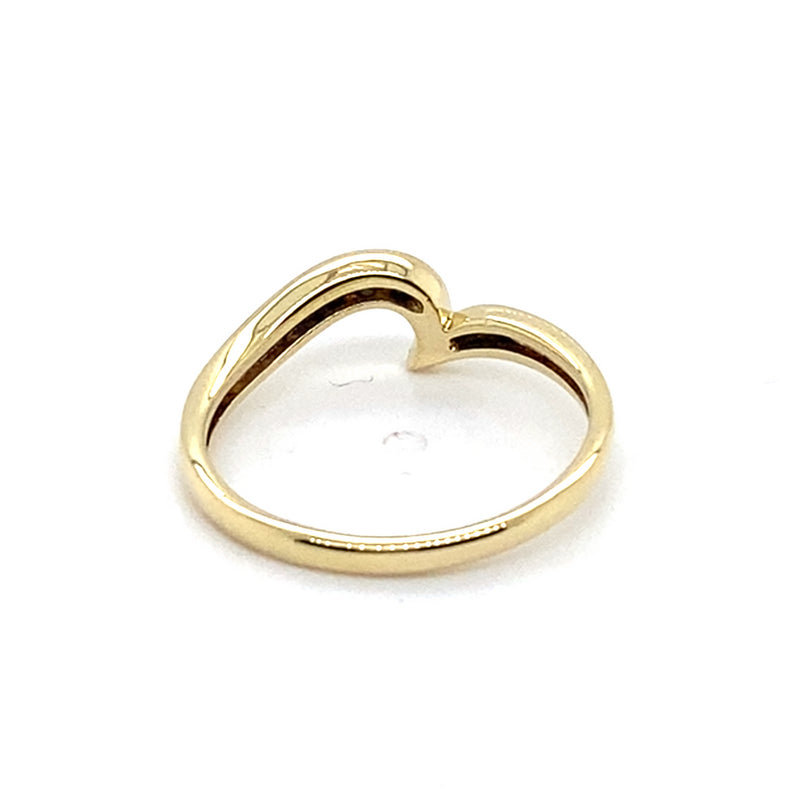 9CT YELLOW GOLD CHANNEL SET DIAMONDS IN FITTED WEDDING RING