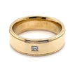 9CT YELLOW GOLD RAIL EDGE STYLE MENS DIAMOND DRESS RING VALUED @ $3499