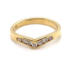 18CT YELLOW GOLD V PATTERN DIAMOND DRESS RING VALUED @ $1699