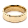 9CT YELLOW GOLD RAIL EDGE STYLE MENS DIAMOND DRESS RING VALUED @ $3499