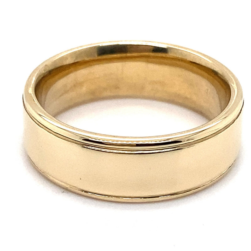 9CT YELLOW GOLD RAIL EDGE STYLE MENS DIAMOND DRESS RING VALUED @ $3499