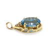 14CT YELLOW GOLD TOPAZ & DIAMOND PENDANT VALUED @ $1999
