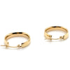 10CT YELLOW GOLD SMALL FLAT HOOP EARRING