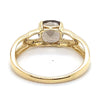 9CT YELLOW GOLD SMOKEY QUARTZ & DIAMOND DRESS RING