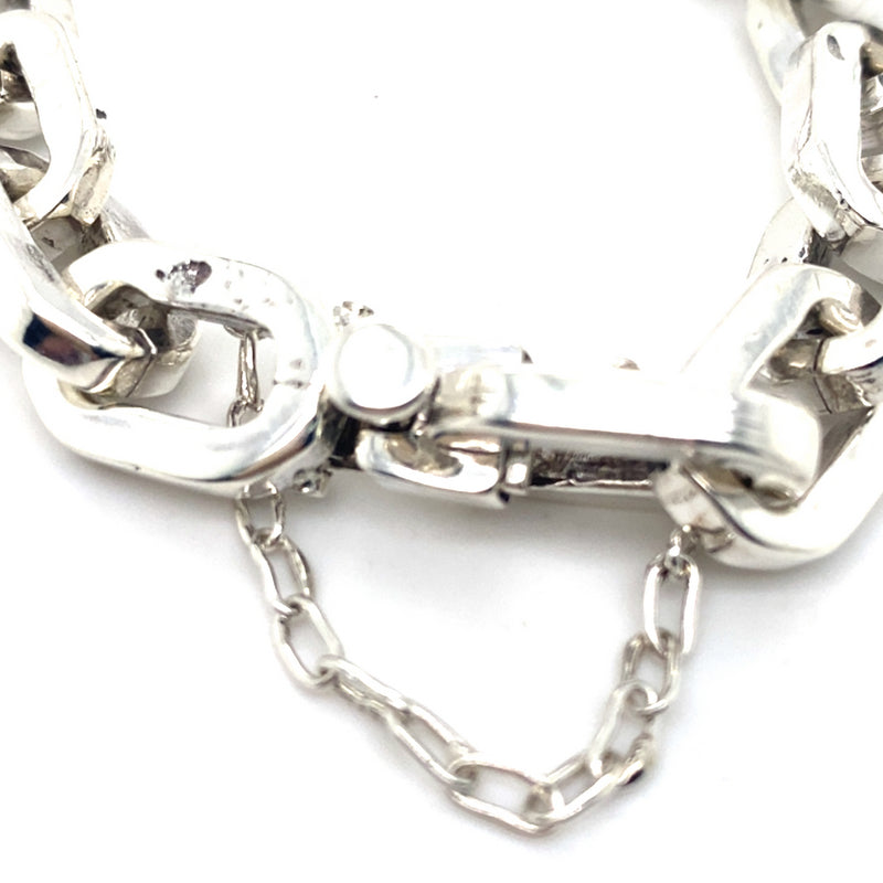 22CM SILVER SOLID CABLE LINK BRACELET