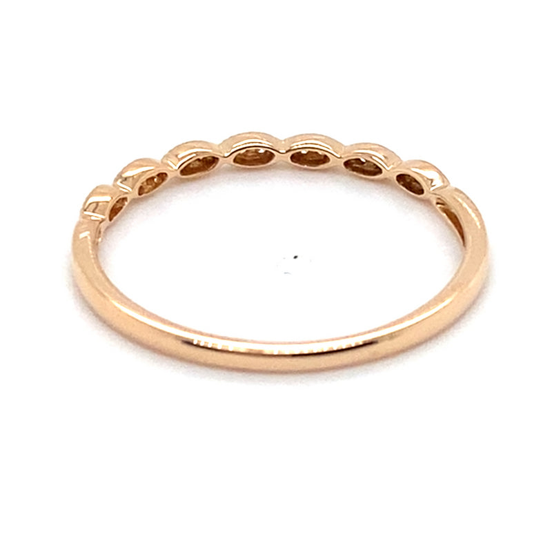 14CT ROSE GOLD DIAMONDS SET IN MARQUISE SHAPED SETTING DRESS RING