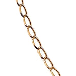 9CT YELLOW GOLD 48CM OPEN CURB LINK CHAIN