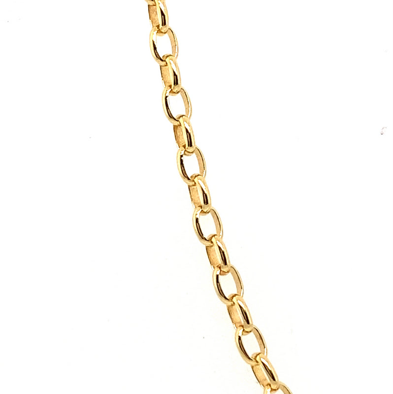 9CT YELLOW GOLD 45CM OVAL BELCHER LINK CHAIN