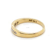 9CT YELLOW GOLD ROUND BRILLIANT CUT CHANNEL SET DIAMOND DRESS RING